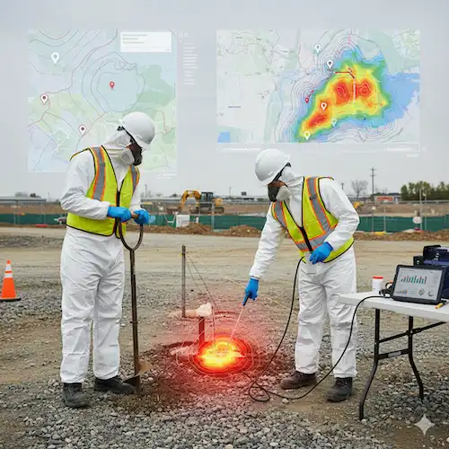 professionals depicting hotspot delineation in action